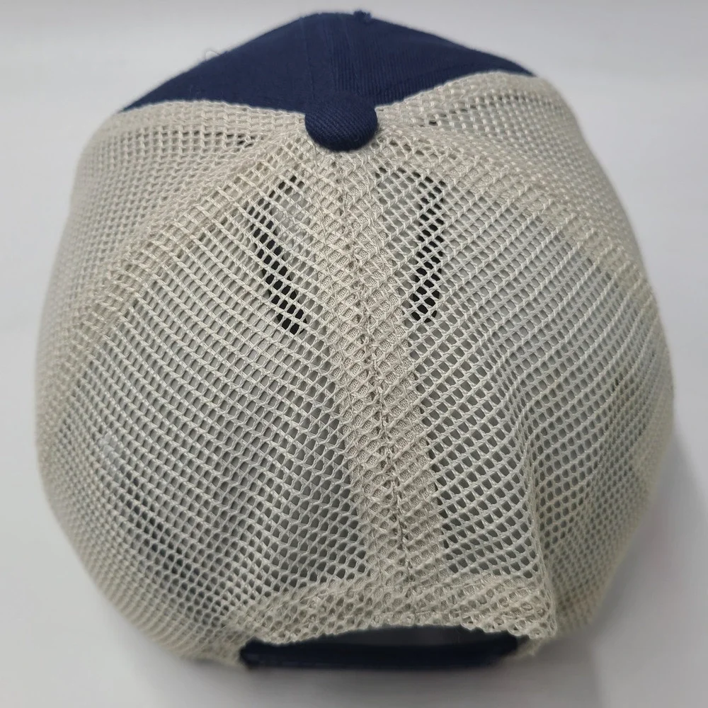 New York Yankees Hat Snapback Trucker Mesh Fanatics Blue‎ Beige MLB Distressed
